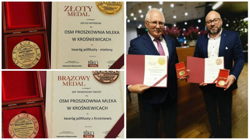 Okręgowa Spółdzielnia Mleczarnia z Krośniewic z medalami na prestiżowym konkursie sera