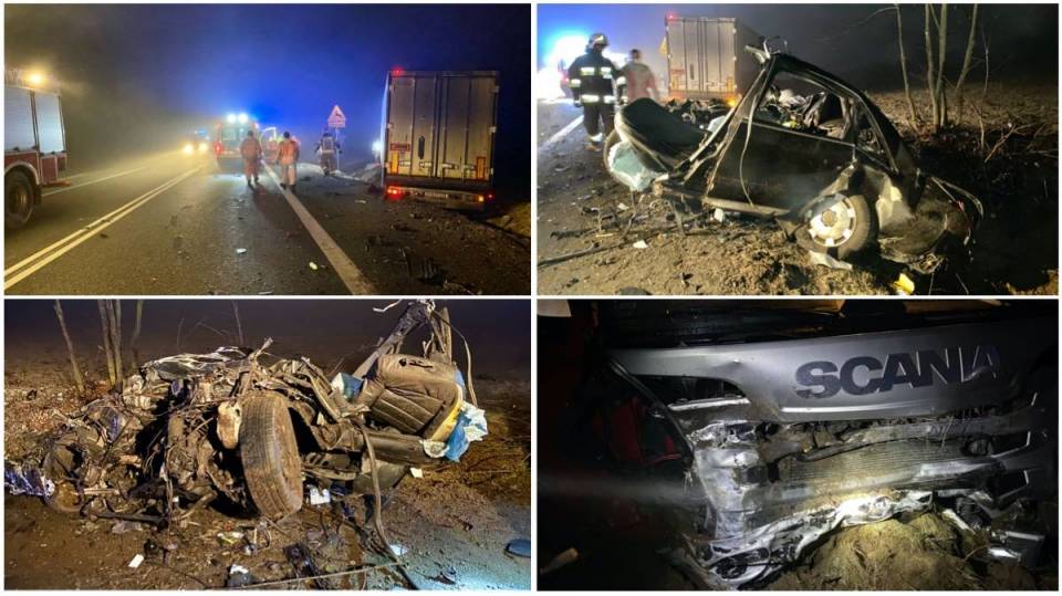 Koszmarny wypadek w miejscowości Ogrodzona. Nie żyje kierowca Audi. Dwie osoby poszkodowane