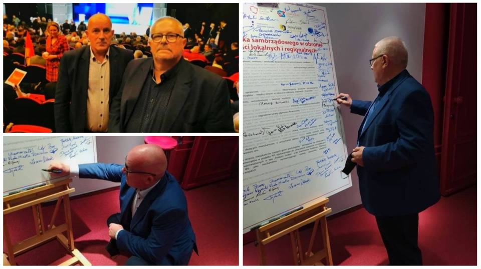 Władze Łęczycy na ogólnopolskim proteście samorządowców
