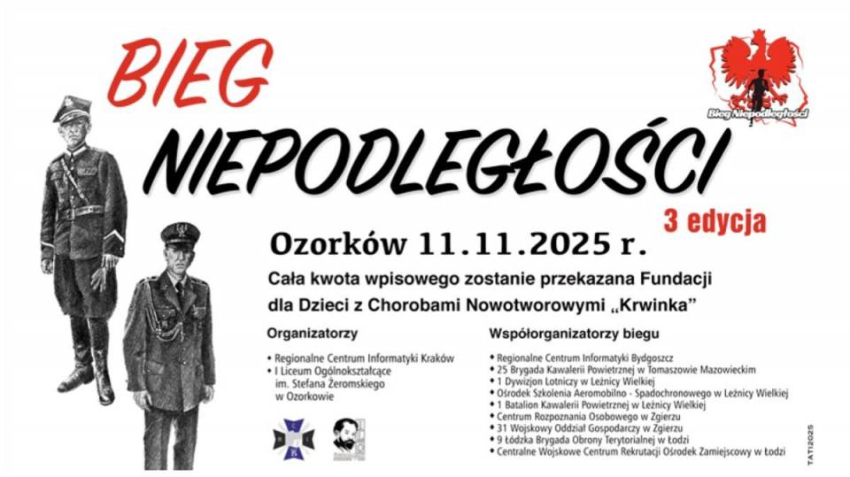 Zapraszamy na III Bieg Niepodległości w Gminie Ozorków!